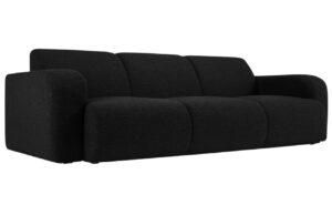 Windsor & Co Černá bouclé třímístná pohovka Lola 235 cm