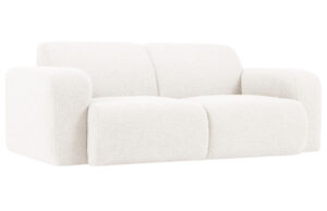 Windsor & Co Bílá bouclé dvoumístná pohovka Lola 170 cm