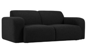 Windsor & Co Černá bouclé dvoumístná pohovka Lola 170 cm