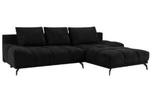 Windsor & Co Černá rozkládací pohovka Cirrus 290 cm