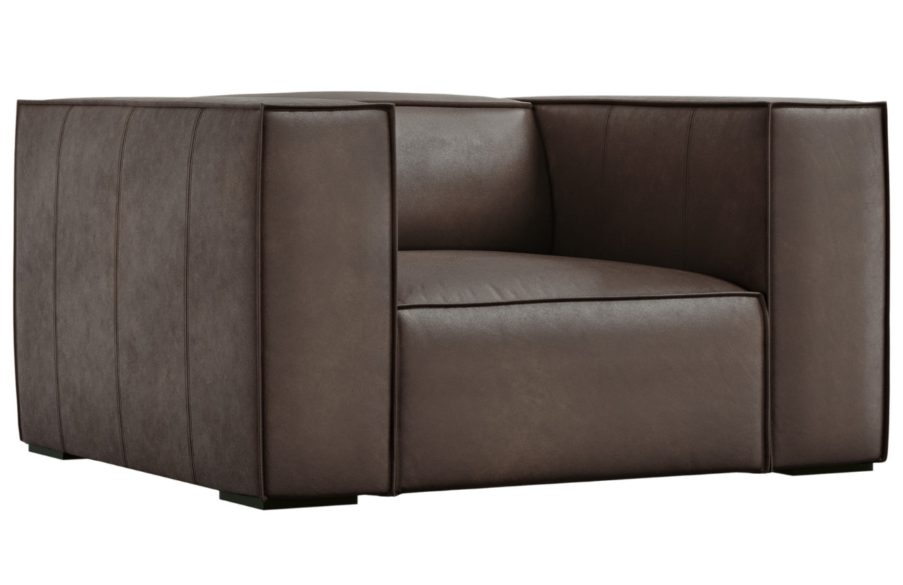 Windsor & Co Hnědé kožené křeslo Madame