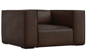 Windsor & Co Tmavě hnědé kožené křeslo Madame