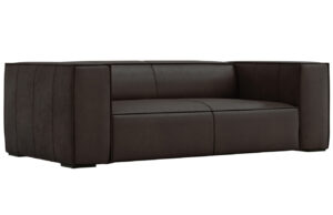 Windsor & Co Grafitově šedá kožená dvoumístná pohovka Madame 211 cm