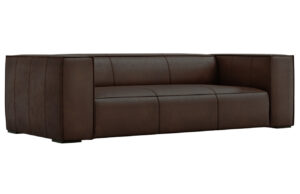 Windsor & Co Tmavě hnědá kožená třímístná pohovka Madame 227 cm