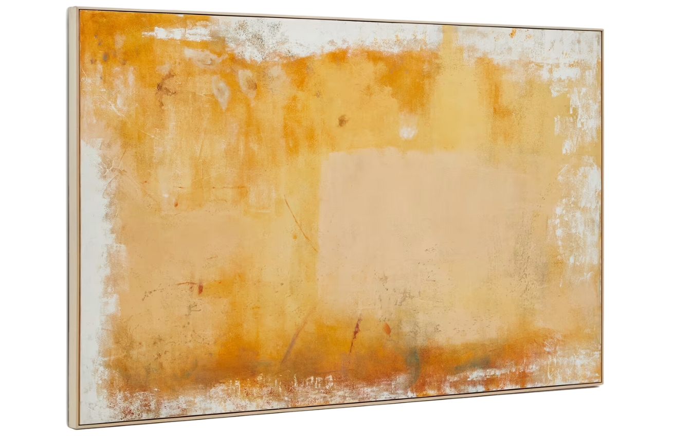 Kave Home Žlutý abstraktní obraz Selnar 122 x 202 cm