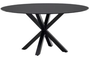 Kave Home Černý skleněný jídelní stůl Argo 150 cm