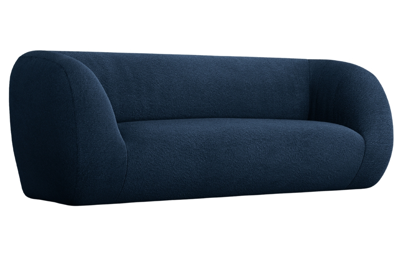 Cosmopolitan Design Modrá bouclé pohovka Essen 210 cm