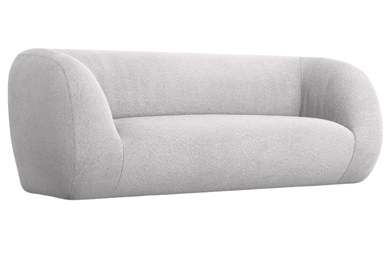 Cosmopolitan Design Světle šedá bouclé pohovka Essen 210 cm