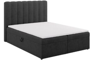 Micadoni Tmavě šedá boxspring postel Kelp 160 x 200 cm
