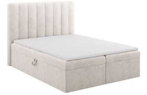 Micadoni Béžová boxspring postel Kelp 160 x 200 cm