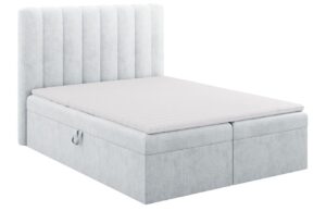 Micadoni Světle modrá boxspring postel Kelp 180 x 200 cm