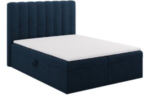 Micadoni Královsky modrá boxspring postel Kelp 180 x 200 cm