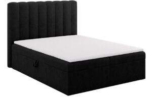 Micadoni Černá boxspring postel Kelp 180 x 200 cm