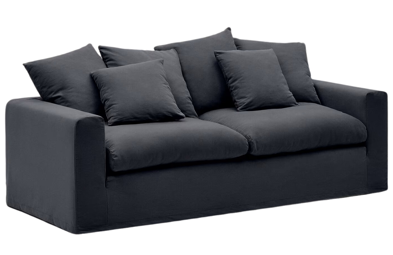 Kave Home Antracitově šedá pohovka Nora 240 cm