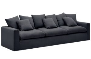 Kave Home Antracitově šedá pohovka Nora 340 cm