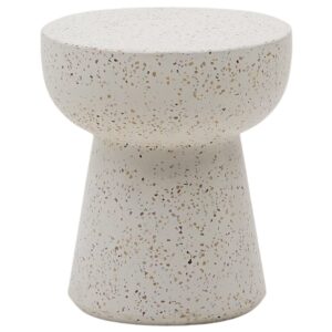 Kave Home Bílý terrazzo zahradní stolek Pada 40 cm