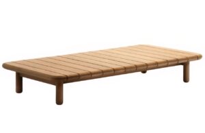 Kave Home Teakový zahradní stolek Turqueta 140 x 70 cm