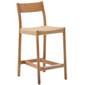 Kave Home Dubová barová židle Yalia s výpletem 65 cm