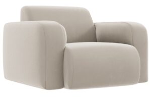 Windsor & Co Béžové sametové křeslo Lola