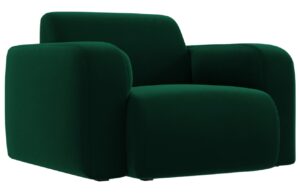 Windsor & Co Lahvově zelené sametové křeslo Lola