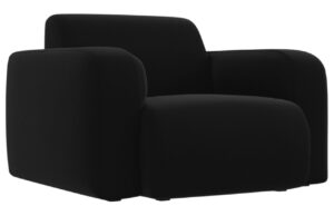 Windsor & Co Černé sametové křeslo Lola