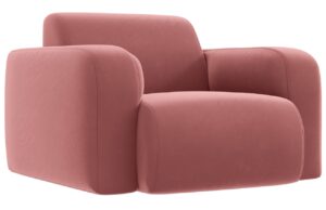 Windsor & Co Růžové sametové křeslo Lola