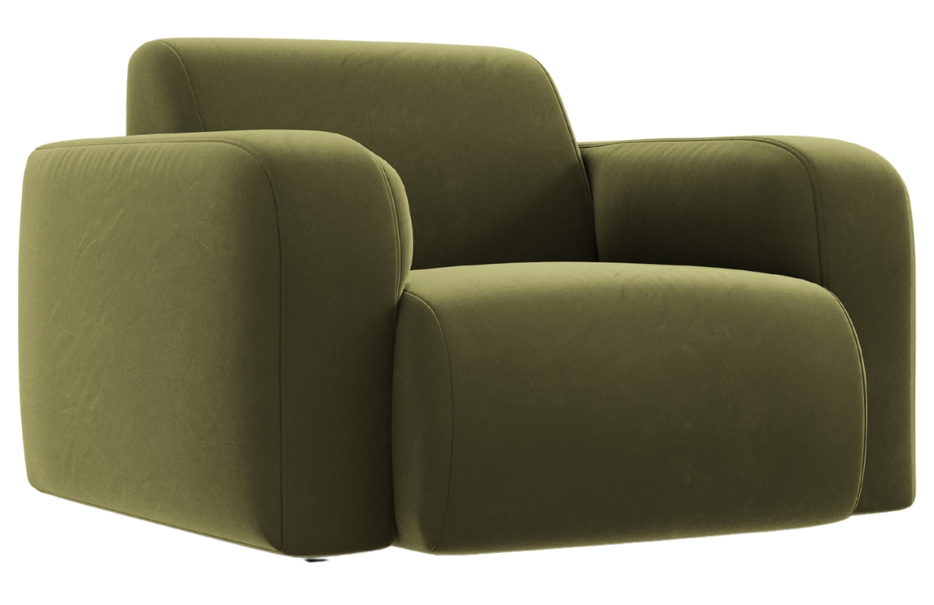 Windsor & Co Světle zelené sametové křeslo Lola
