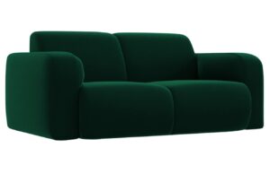 Windsor & Co Lahvově zelená sametová dvoumístná pohovka Lola 170 cm