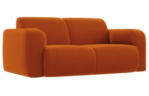 Windsor & Co Terakotově červená sametová dvoumístná pohovka Lola 170 cm