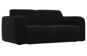 Windsor & Co Černá sametová dvoumístná pohovka Lola 170 cm