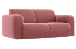 Windsor & Co Růžová sametová dvoumístná pohovka Lola 170 cm