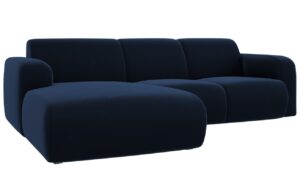 Windsor & Co Královsky modrá sametová rohová pohovka Lola 250 cm