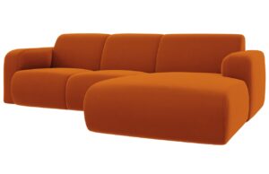 Windsor & Co Terakotově červená sametová rohová pohovka Lola 250 cm