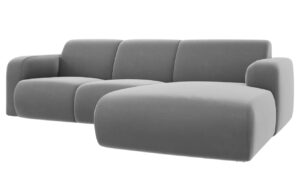 Windsor & Co Světle šedá sametová rohová pohovka Lola 250 cm