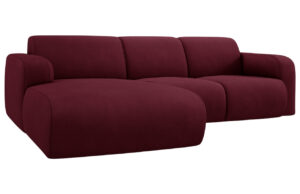 Windsor & Co Bordově červená rohová pohovka Lola 250 cm