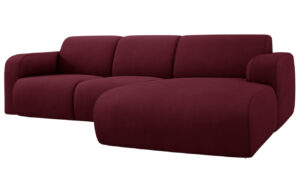 Windsor & Co Bordově červená rohová pohovka Lola 250 cm