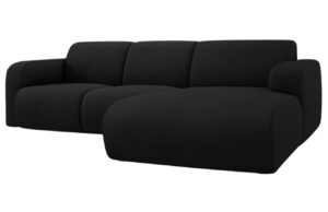 Windsor & Co Černá rohová pohovka Lola 250 cm