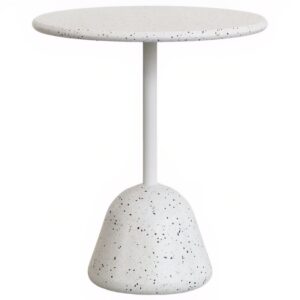 Kave Home Bílý terrazzo zahradní stůl Saura 70 cm