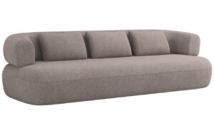 Windsor & Co Světle hnědá bouclé čtyřmístná pohovka Aldrin 226 cm