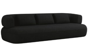 Windsor & Co Černá bouclé čtyřmístná pohovka Aldrin 226 cm