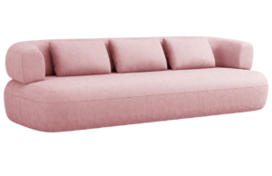 Windsor & Co Růžová čtyřmístná pohovka Aldrin 226 cm