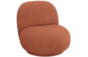Micadoni Oranžové bouclé otočné křeslo Chuck