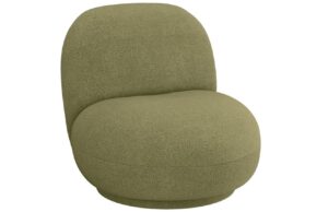 Micadoni Zelené bouclé otočné křeslo Chuck