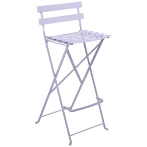 Fialová kovová skládací barová židle Fermob Bistro 74 cm