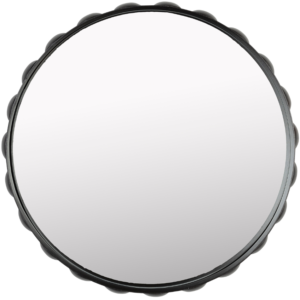 Zuiver Černé kovové závěsné zrcadlo BUBBLES 50 cm