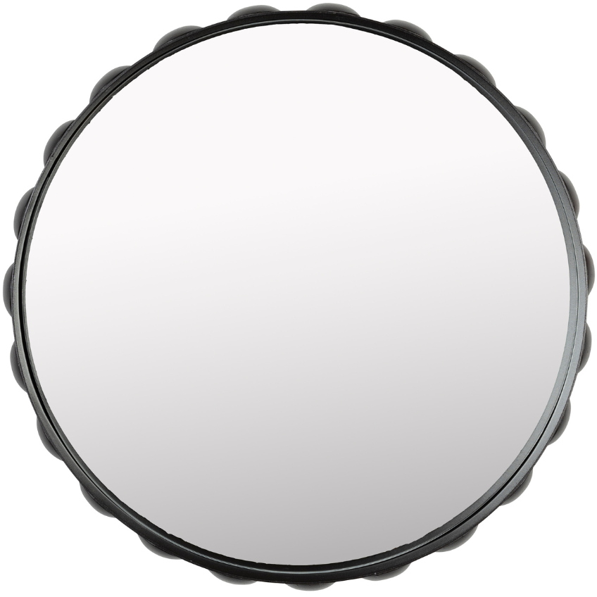 Zuiver Černé kovové závěsné zrcadlo BUBBLES 50 cm
