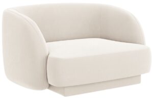Micadoni Béžové sametové křeslo Miley