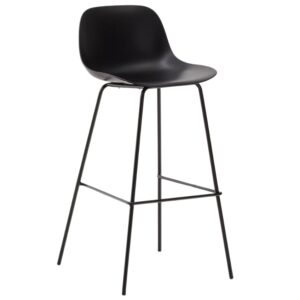 Kave Home Černá plastová barová židle Altea 75 cm