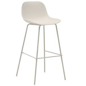 Kave Home Béžová plastová barová židle Altea 75 cm