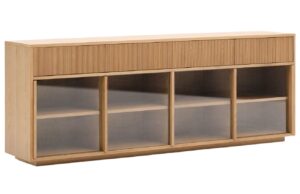 Kave Home Dubová komoda Helvine 200 x 40 cm